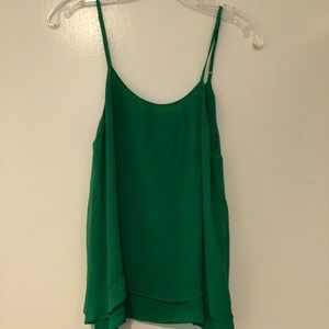 Alice + Olivia Green Silk Top